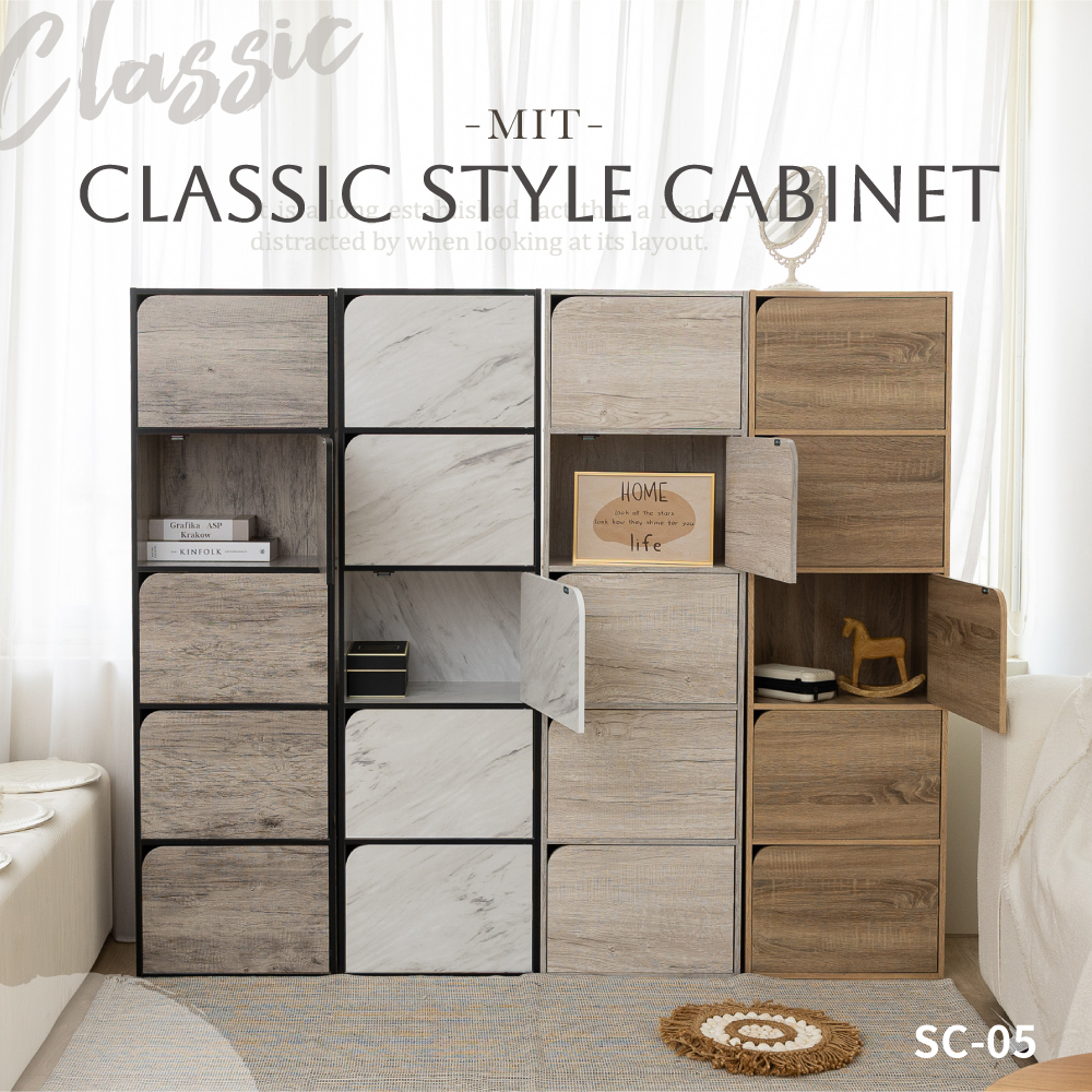 Classic style five-tiers cabinet